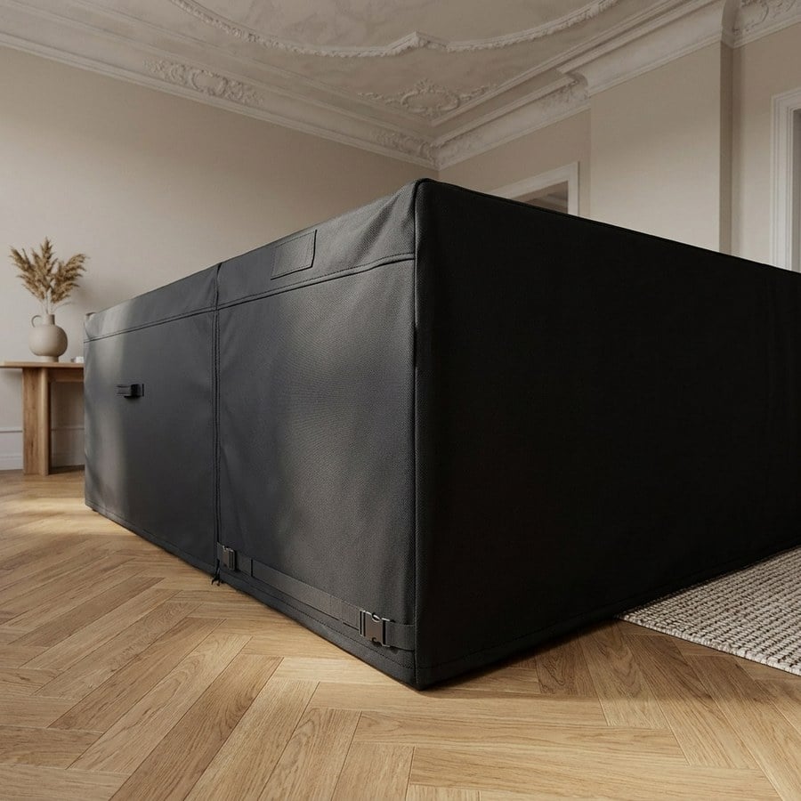 Luksus Overtræk til Hjørnesæt i Sort Polyester fra House Nordic | L252xB100xH65/90 cm - Billede 3