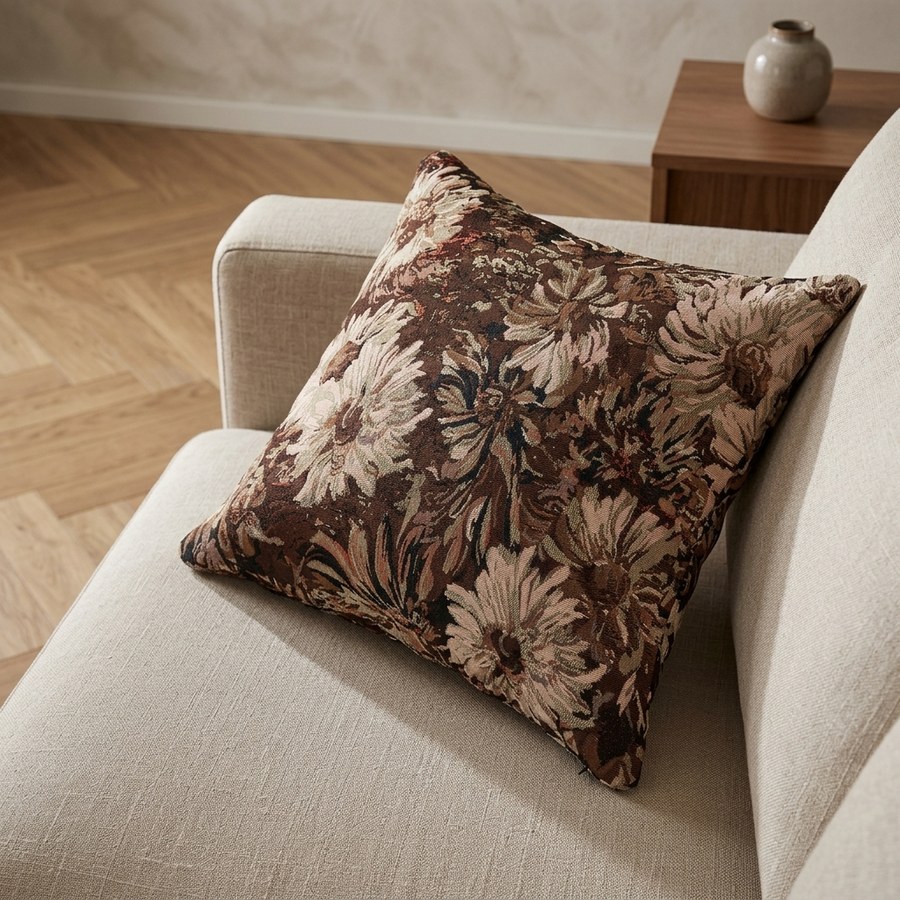 Nadi Pude i Brun/Beige Polyester fra House Nordic | L45xB45 cm - Billede 3