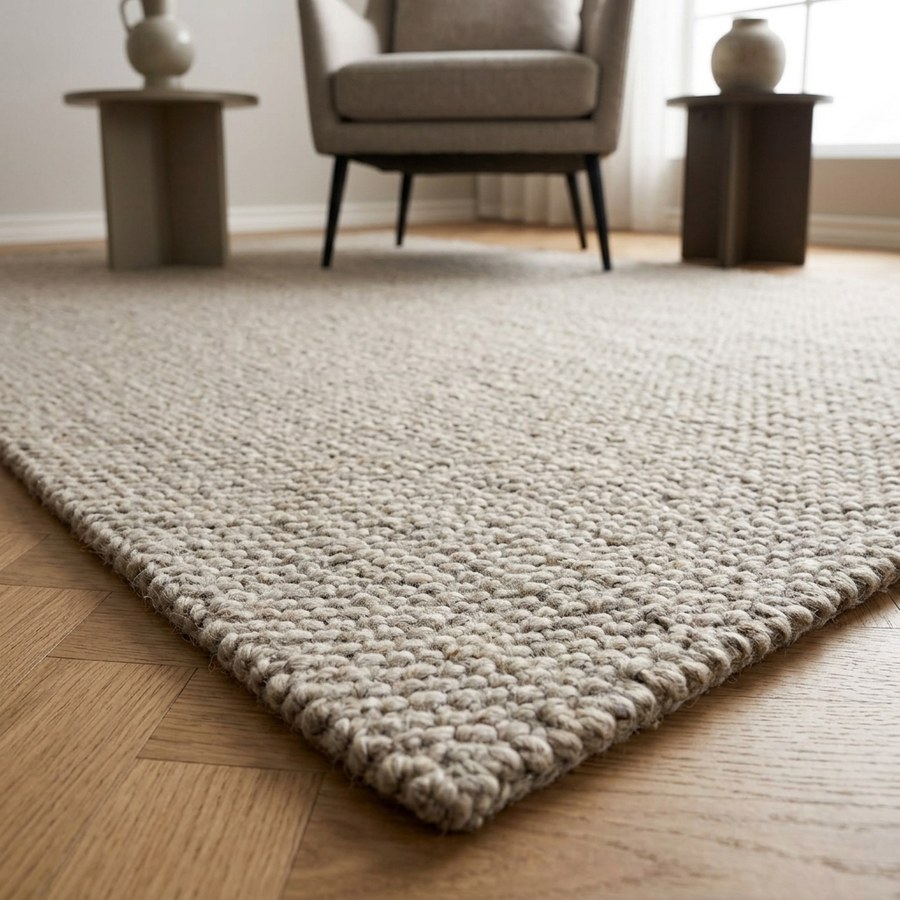 Nila Tæppe i Mørk Sand Uld fra House Nordic | L300xB200 cm - Billede 3