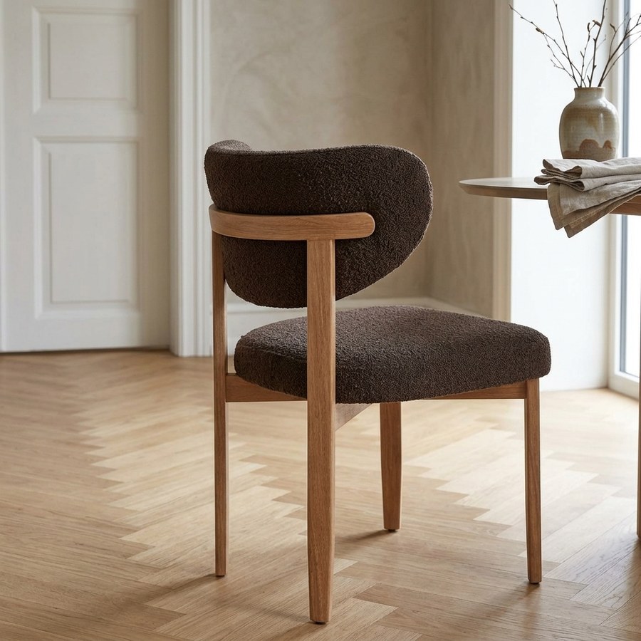 ai-miljoe-web-3-recco-spisebordsstol-i-m-rkebrun-polyester-ben-i-natur-metal-fra-house Recco Spisebordsstol i Mørkebrun Polyester & Ben i Natur Metal fra House Nordic | B53xL57xH79 cm - Billede 3