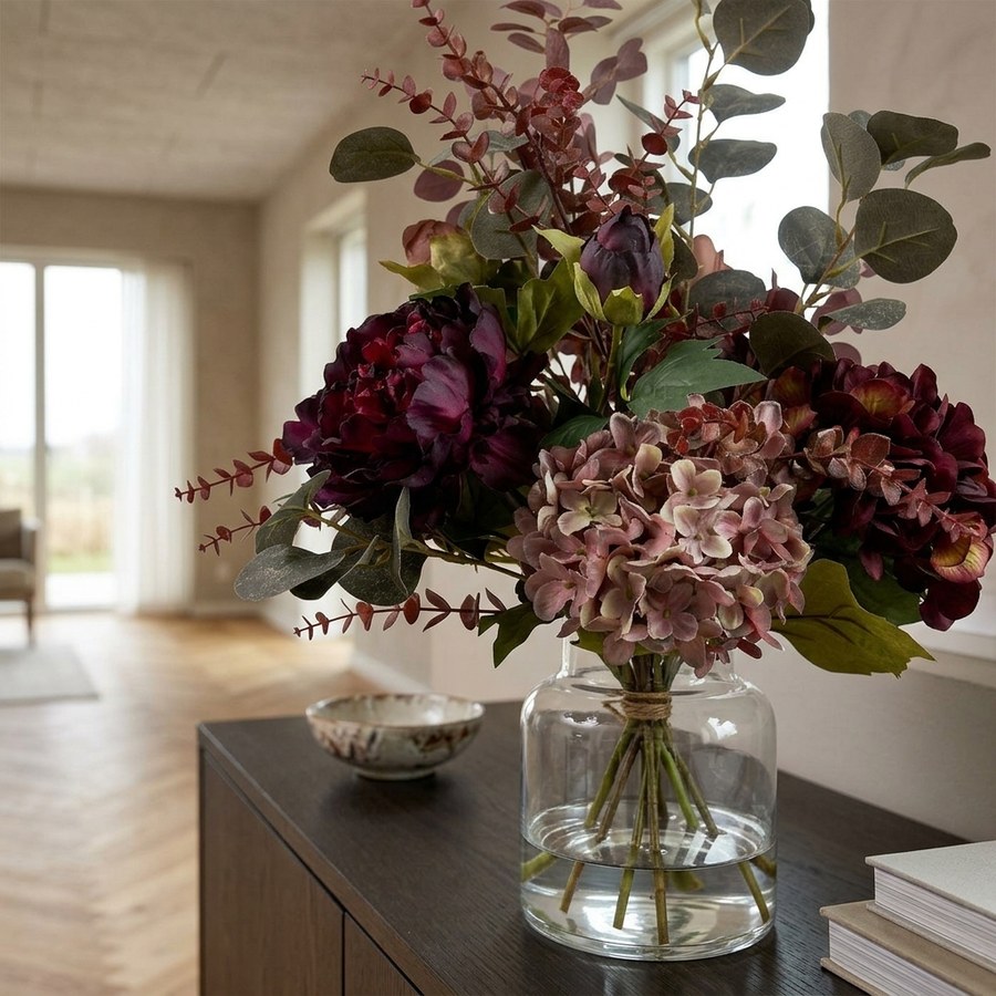 Velvet Boom Kunstig Buket i Mix PE Plastik & Polyester fra House Nordic | L30xB26xH60 cm - Billede 3