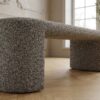 Westport Bænk i Sort/Hvid Bouclé fra House Nordic | B120xL45xH44 cm - Billede 3