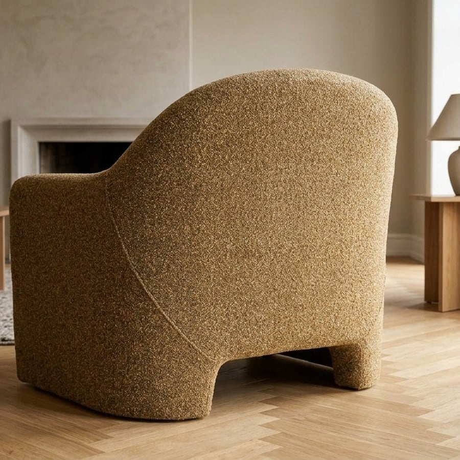 Zahara Loungestol i Gyldenbrun Polyester fra House Nordic | B85,5xL81xH74,5 cm - Billede 3