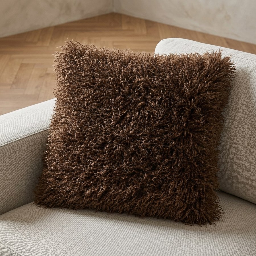 Zaria Pude i Brun 100% Polyester fra House Nordic | B45xH45 cm - Billede 3