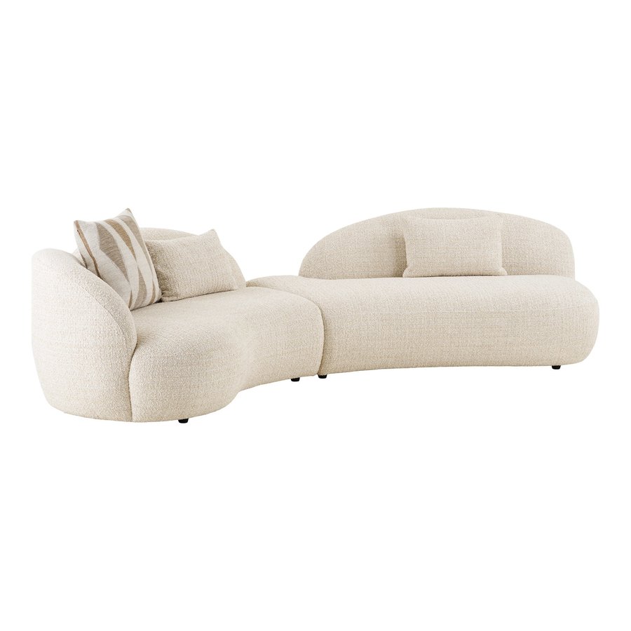 amol-sofa-i-sand-polyester-med-3-puder-fra-house-nordic-l326xb138xh75-2 Amol Sofa i Sand Polyester med 3 Puder fra House Nordic | L326xB138xH75 cm - Billede 5