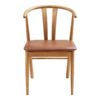 Artenara Spisebordsstol i Brun PU & Ben i Natur Egetræ fra House Nordic | L56xB51xH77 cm - Billede 5