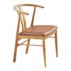 Artenara Spisebordsstol i Brun PU & Ben i Natur Egetræ fra House Nordic | L56xB51xH77 cm - Billede 6