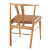 Artenara Spisebordsstol i Brun PU & Ben i Natur Egetræ fra House Nordic | L56xB51xH77 cm - Billede 7