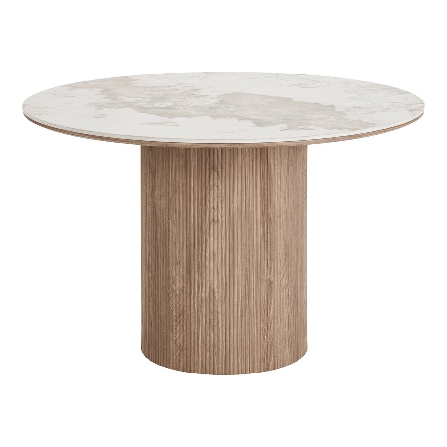 Athens Spisebordssæt med Cavi Spisebordsstole i Hvid Keramik & Sand Polyester fra House Nordic | 4 Stole & 1 Bord - Billede 5