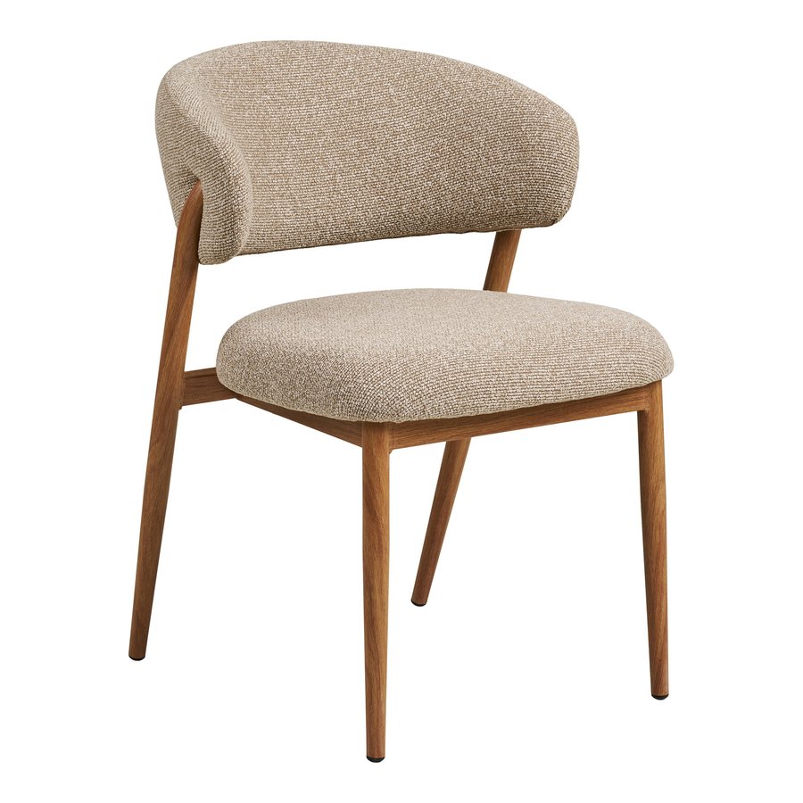 Athens Spisebordssæt med Cavi Spisebordsstole i Hvid Keramik & Sand Polyester fra House Nordic | 4 Stole & 1 Bord - Billede 6
