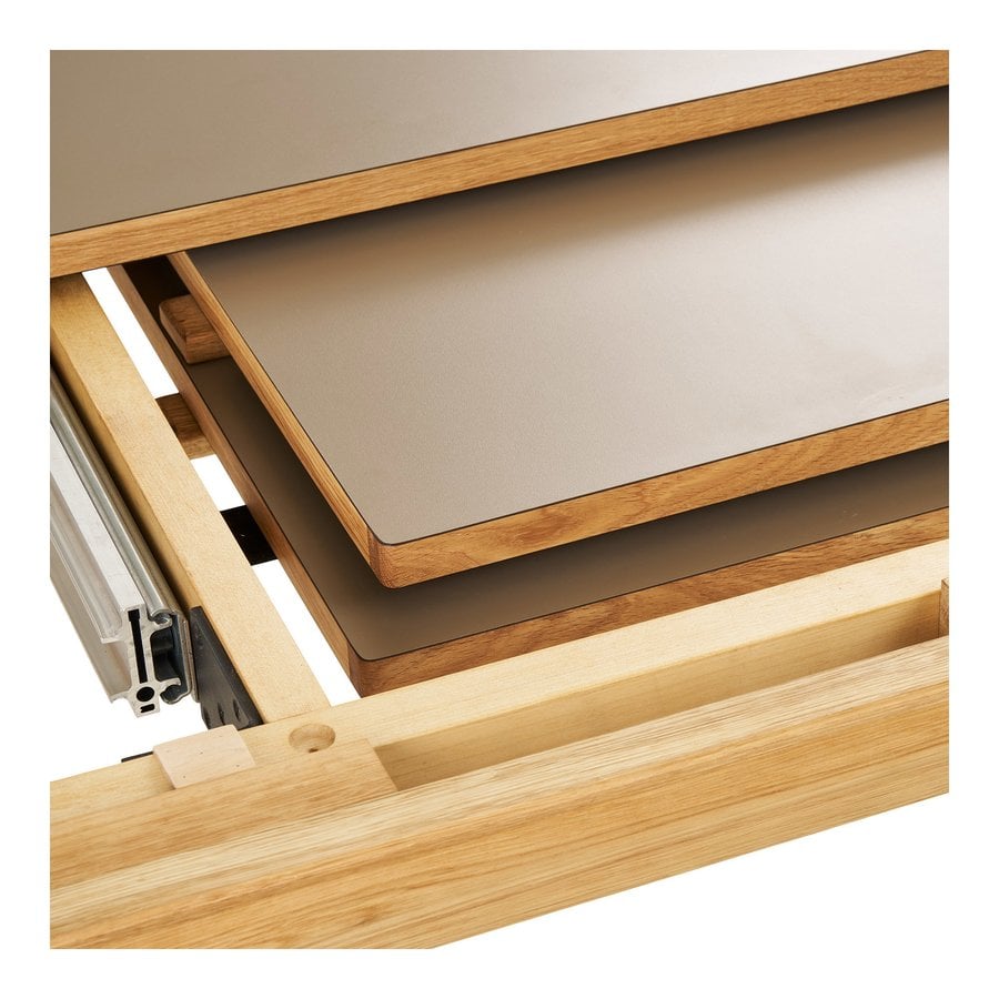 Bowen Spisebord i Natur/Mørk Sand Egetræ med 2 Tillægsplader fra House Nordic | L220-270-320xB100xH75 cm - Billede 11