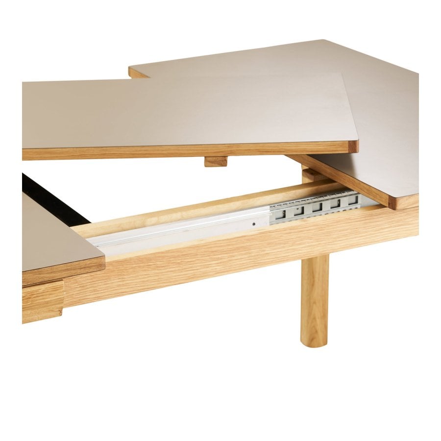 Bowen Spisebord i Natur/Mørk Sand Egetræ med 2 Tillægsplader fra House Nordic | L220-270-320xB100xH75 cm - Billede 12