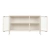 Brisbane Skænk i Off White Stål med 3 Glaslåger fra House Nordic | B140xD40xH85 cm - Billede 6