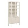 Brisbane Vitrineskab i Off White Stål & Glas med 4 Låger fra House Nordic | B80xD35xH180 cm - Billede 5