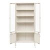 Brisbane Vitrineskab i Off White Stål & Glas med 4 Låger fra House Nordic | B80xD35xH180 cm - Billede 6