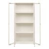brisbane-vitrineskab-i-off-white-stl-med-2-glaslger-fra-house-nordic-b-3 Brisbane Vitrineskab i Off White Stål med 2 Glaslåger fra House Nordic | B80xD35xH175 cm - Billede 6
