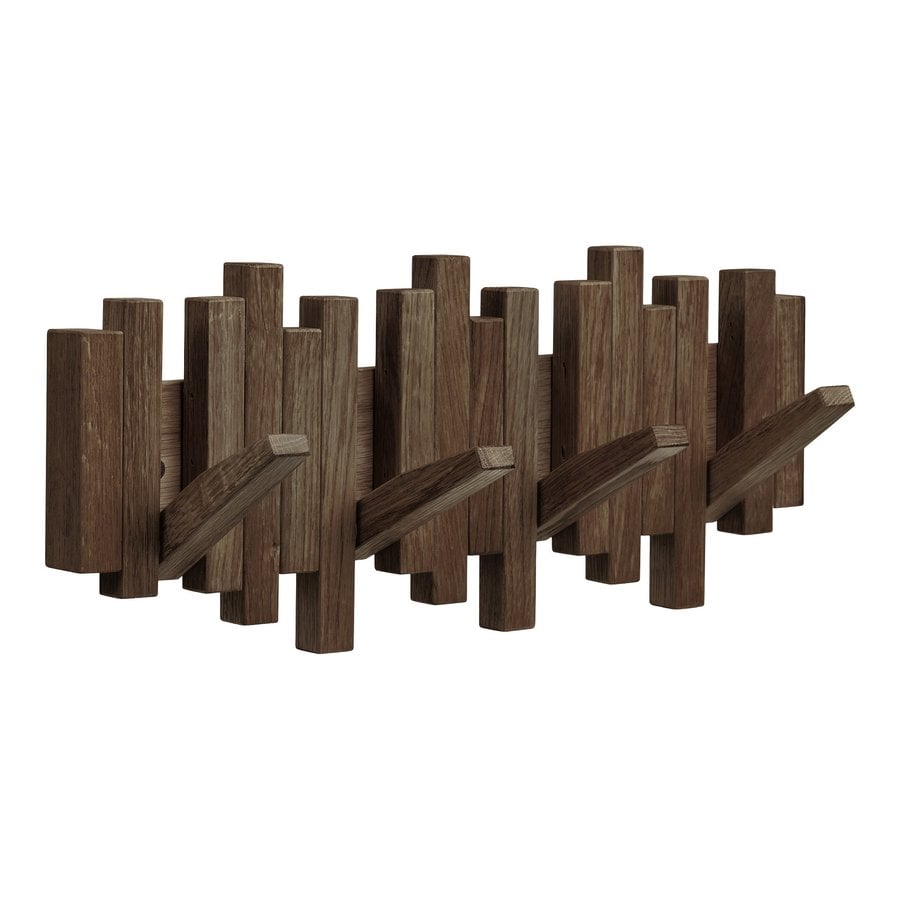 caltra-knagerkke-i-mrkebrun-egetr-fra-house-nordic-b40xd3xh18-cm Caltra Knagerække i Mørkebrun Egetræ fra House Nordic | B40xD3xH18 cm - Billede 4