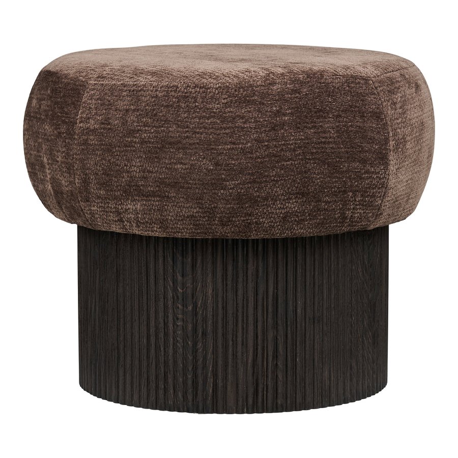 christchurch-puf-i-mrkebrun-chenille-fra-house-nordic-52xh42-cm-2 Christchurch Puf i Mørkebrun Chenille fra House Nordic | Ø52xH42 cm - Billede 5