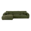 clyde-loungesofa-venstrevendt-i-olivengrn-polyester-med-puder-fra-hous Clyde Loungesofa Venstrevendt i Olivengrøn Polyester med Puder fra House Nordic | B300xL109-177xH75 cm - Billede 4
