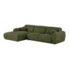 clyde-loungesofa-venstrevendt-i-olivengrn-polyester-med-puder-fra-hous-2 Clyde Loungesofa Venstrevendt i Olivengrøn Polyester med Puder fra House Nordic | B300xL109-177xH75 cm - Billede 5