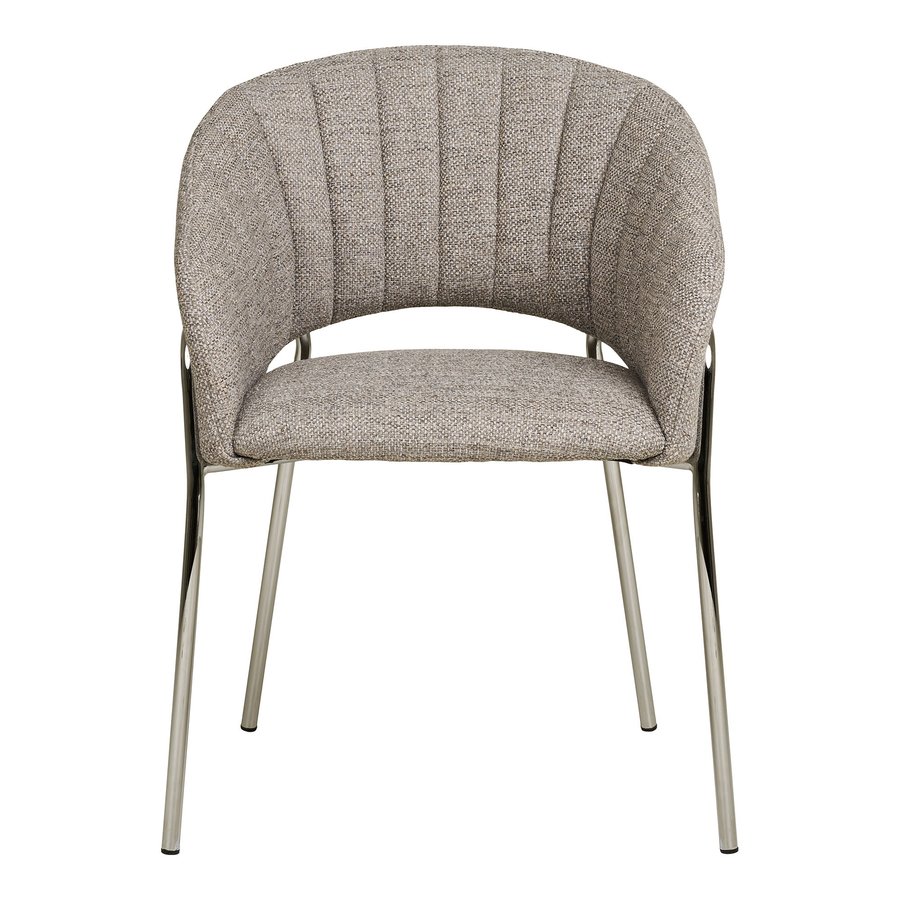 Costa Spisebordsstol i Lysegrå Stof & Ben i Krom Stål fra House Nordic | B60xD56xH80 cm - Billede 5