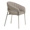 Costa Spisebordsstol i Lysegrå Stof & Ben i Krom Stål fra House Nordic | B60xD56xH80 cm - Billede 6