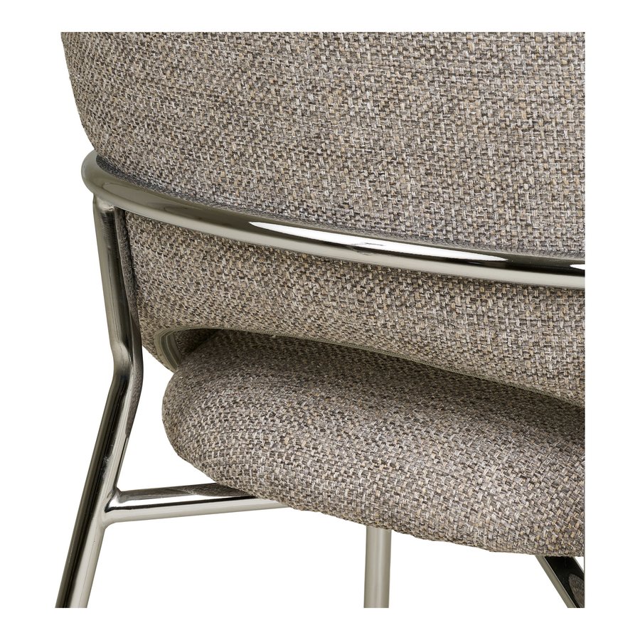 Costa Spisebordsstol i Lysegrå Stof & Ben i Krom Stål fra House Nordic | B60xD56xH80 cm - Billede 8