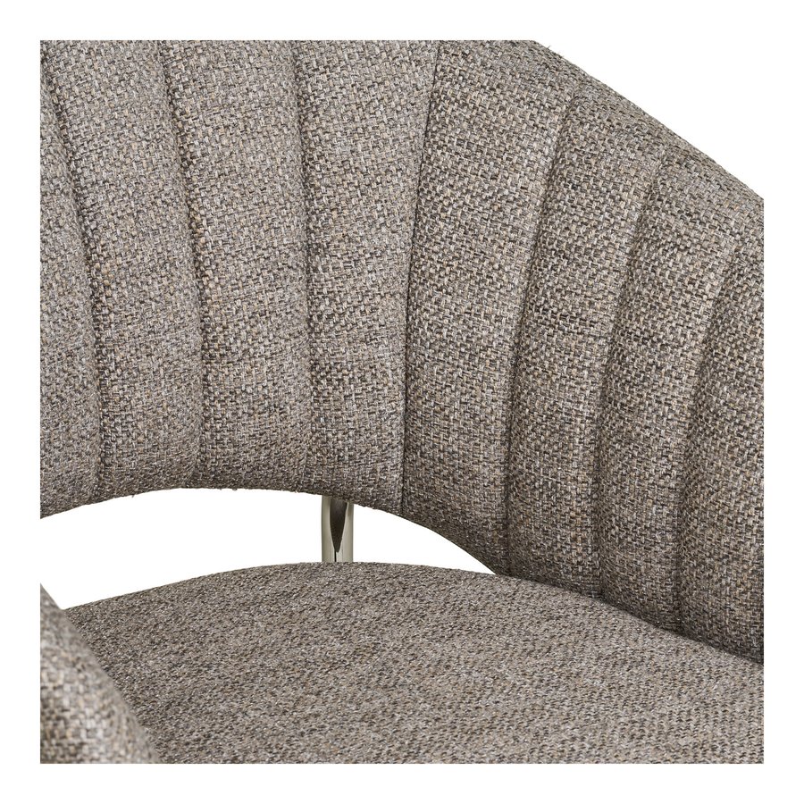 Costa Spisebordsstol i Lysegrå Stof & Ben i Krom Stål fra House Nordic | B60xD56xH80 cm - Billede 9
