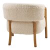 Dakar Loungestol i Beige Polyester & Ben i Mørk Natur Gummitræ fra House Nordic | B70xD66xH70,5 cm - Billede 7