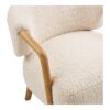 Dakar Loungestol i Beige Polyester & Ben i Mørk Natur Gummitræ fra House Nordic | B70xD66xH70,5 cm - Billede 8