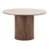 delphi-spisebord-i-travertin-keramik-med-tillgsplader-stel-i-mrkebrun-2 Delphi Spisebord i Travertin Keramik med Tillægsplader & Stel i Mørkebrun MDF fra House Nordic | Ø120xH76 cm - Billede 5