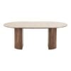 delphi-spisebord-i-travertin-keramik-med-tillgsplader-stel-i-mrkebrun-3 Delphi Spisebord i Travertin Keramik med Tillægsplader & Stel i Mørkebrun MDF fra House Nordic | Ø120xH76 cm - Billede 6