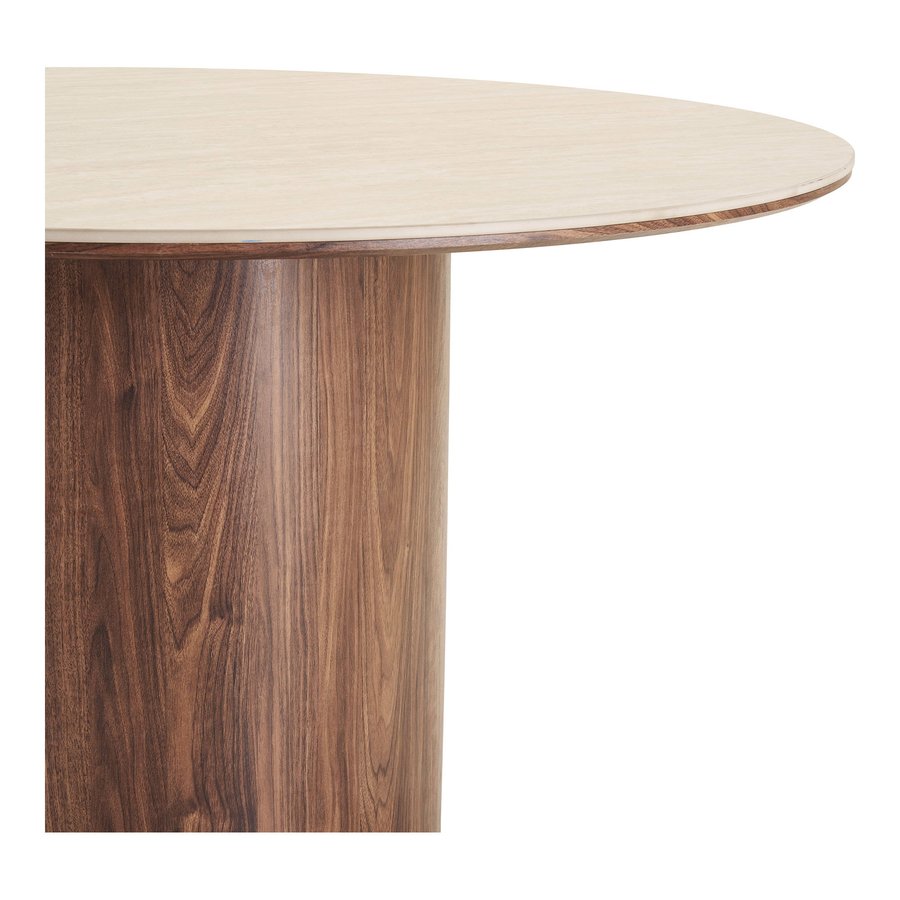 delphi-spisebord-i-travertin-keramik-stel-i-mrkebrun-mdf-fra-house-nor-3-1 Delphi Spisebord i Travertin Keramik & Stel i Mørkebrun MDF fra House Nordic | Ø140xH76 cm - Billede 6