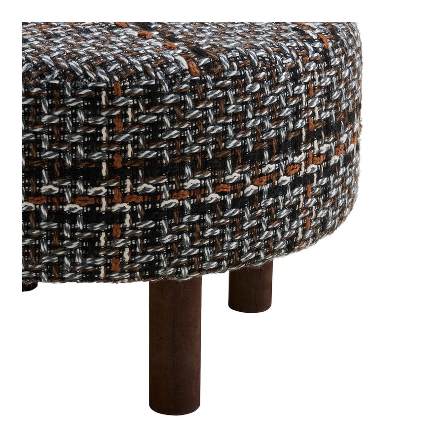 falkirk-puf-i-sort-polyester-ben-i-brun-fyrretr-fra-house-nordic-50xh3-3 Falkirk Puf i Sort Polyester & Ben i Brun Fyrretræ fra House Nordic | Ø50xH36 cm - Billede 6