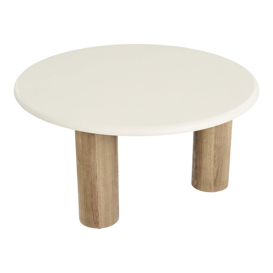 Fondi Sofabord i Sand/Brun MDF & Cement fra House Nordic | Ø80xH40 cm - Billede 5