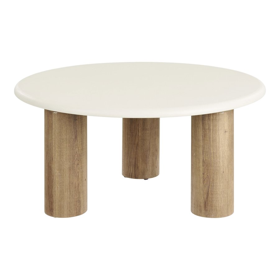 Fondi Sofabord i Sand/Brun MDF & Cement fra House Nordic | Ø80xH40 cm - Billede 6