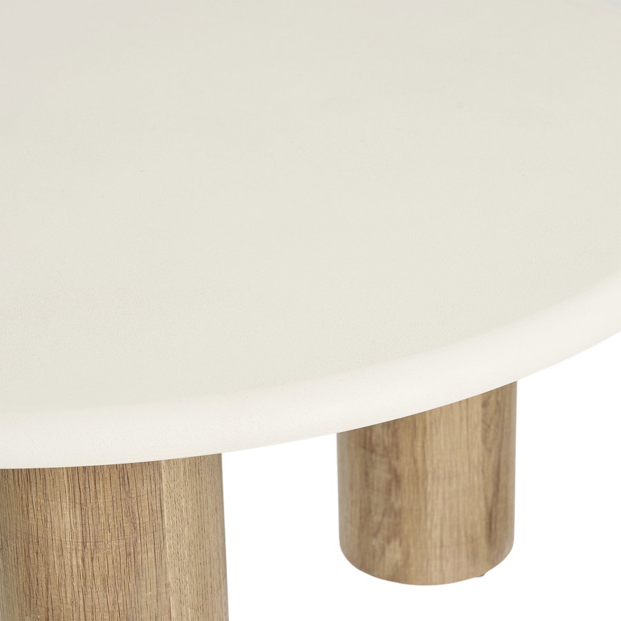 Fondi Sofabord i Sand/Brun MDF & Cement fra House Nordic | Ø80xH40 cm - Billede 7