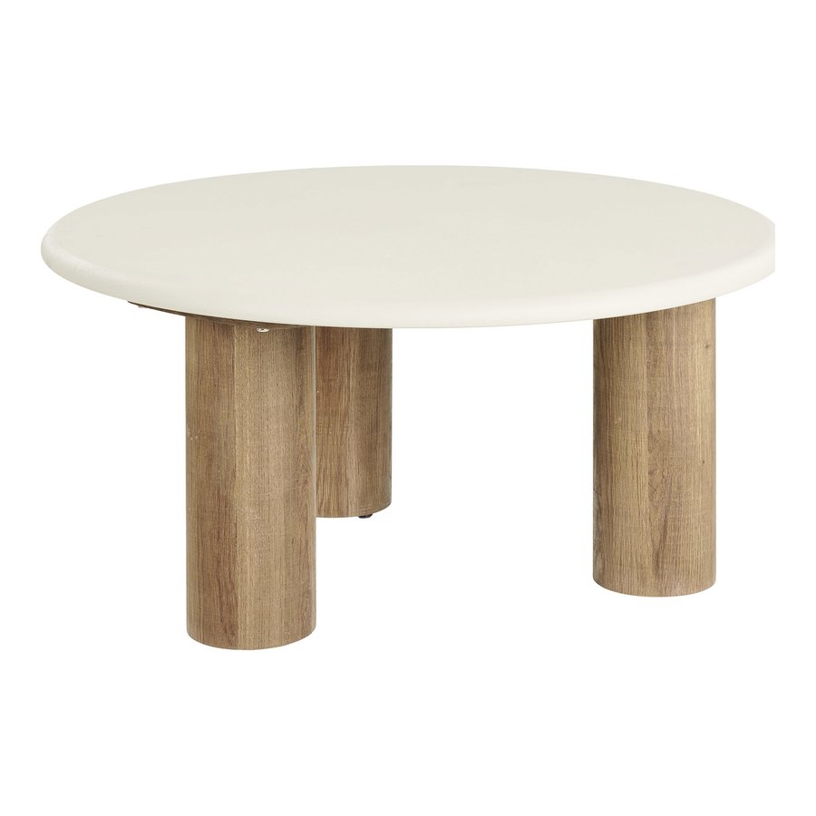 Fondi Sofabord i Sand/Brun MDF & Cement fra House Nordic | Ø80xH40 cm - Billede 4
