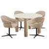 fondi-spisebordsst-med-dover-spisebordsstole-i-sandbrun-cement-stof-fr Fondi Spisebordssæt med Dover Spisebordsstole i Sand/Brun Cement & Stof fra House Nordic | 4 Stole & 1 Bord - Billede 4