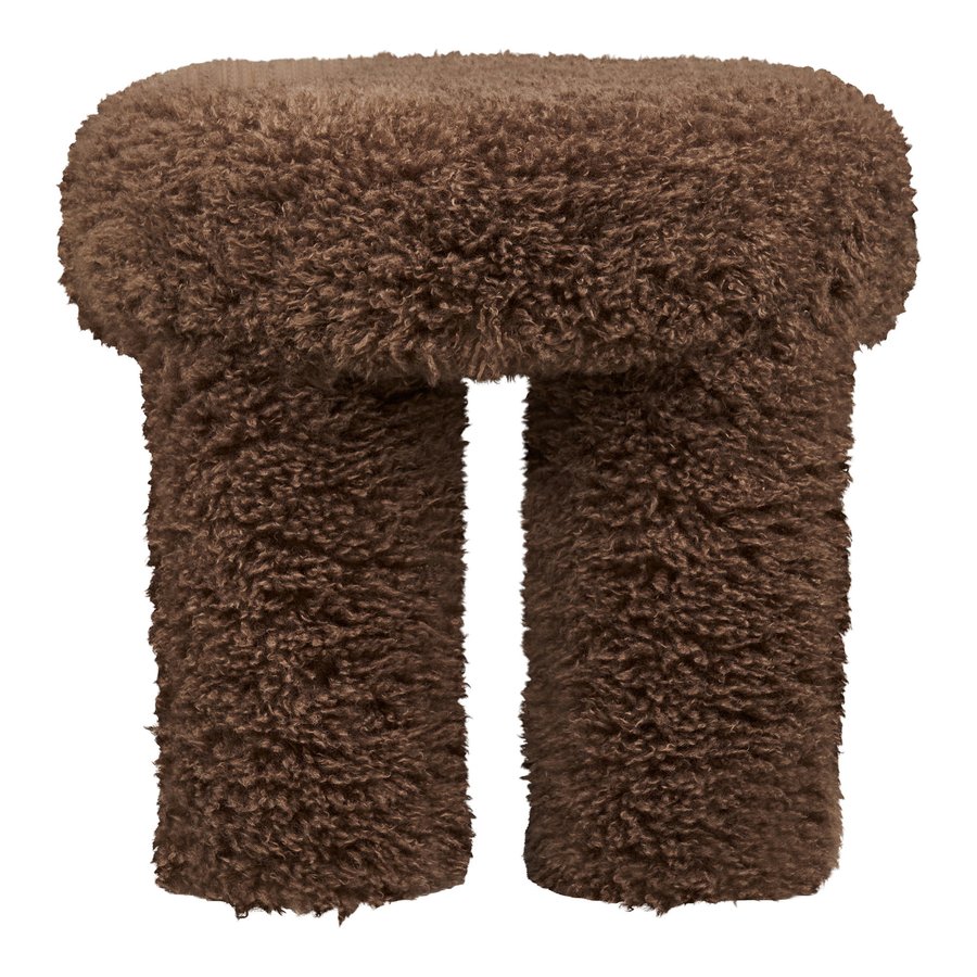gisborne-puf-i-brun-polyester-fra-house-nordic-42xh38-cm-2 Gisborne Puf i Brun Polyester fra House Nordic | Ø42xH38 cm - Billede 5