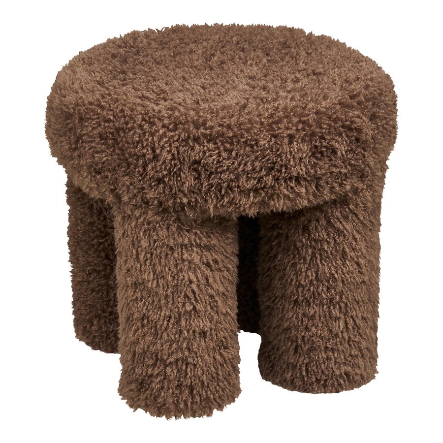 gisborne-puf-i-brun-polyester-fra-house-nordic-42xh38-cm Gisborne Puf i Brun Polyester fra House Nordic | Ø42xH38 cm - Billede 4