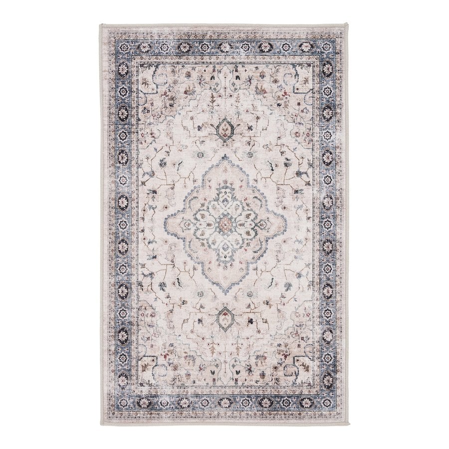 Havana Dørmåtte i Off White/Beige/Støvet Blå Polyester fra House Nordic | L80xB50 cm - Billede 4