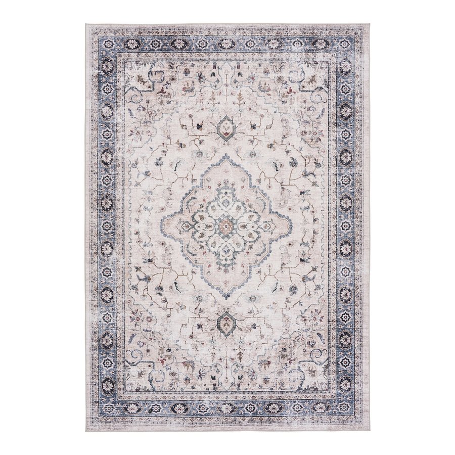 havana-gulvtppe-i-off-whitebeigestvet-bl-polyester-fra-house-nordic-b2 Havana Gulvtæppe i Off White/Beige/Støvet Blå Polyester fra House Nordic | B200xL300 cm - Billede 4