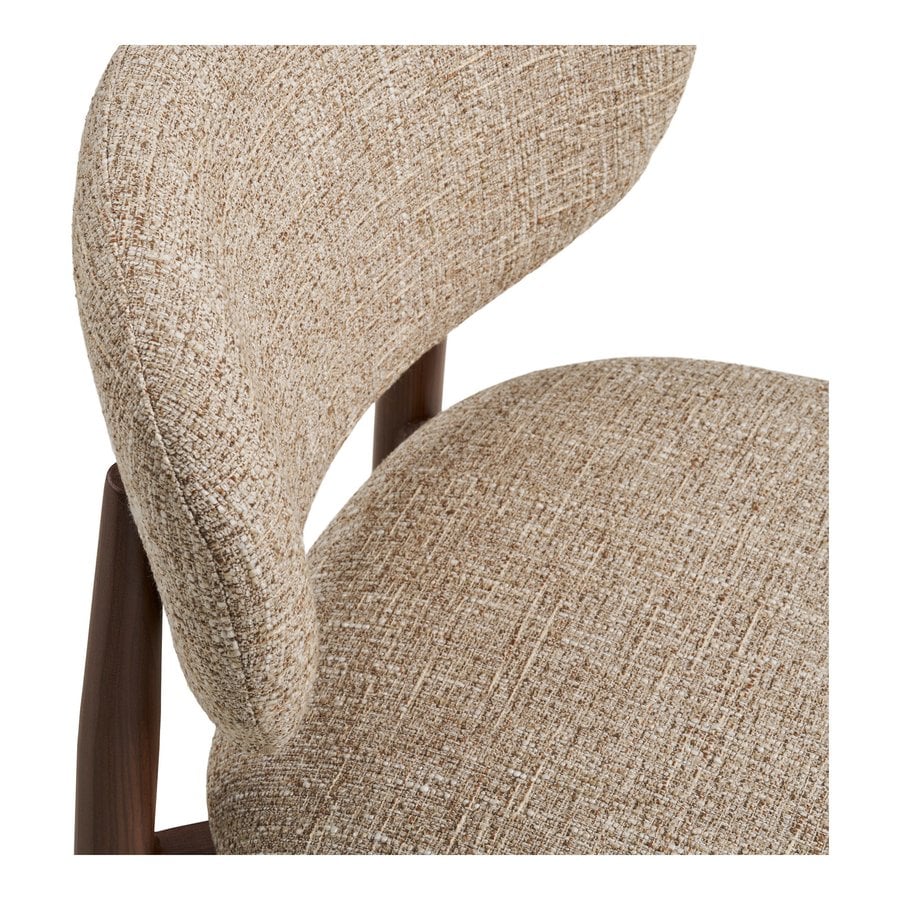 isola-spisebordsstol-i-lysebrun-polyester-ben-i-mrkebrun-metal-fra-hou-6 Isola Spisebordsstol i Lysebrun Polyester & Ben i Mørkebrun Metal fra House Nordic | B58xD90xH53 cm - Billede 9