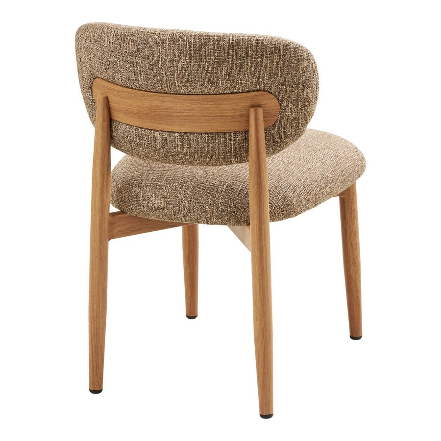 Isola Spisebordsstol i Mørkebrun Polyester & Ben i Natur Metal fra House Nordic | B58xL90xH53 cm - Billede 7