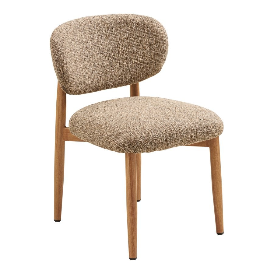 Isola Spisebordsstol i Mørkebrun Polyester & Ben i Natur Metal fra House Nordic | B58xL90xH53 cm - Billede 4
