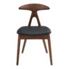 lanuza-spisebordsstol-i-sort-pu-ben-i-mrkebrun-asketr-fra-house-nordic-2 Lanuza Spisebordsstol i Sort PU & Ben i Mørkebrun Asketræ fra House Nordic | B48xL51xH77 cm - Billede 5