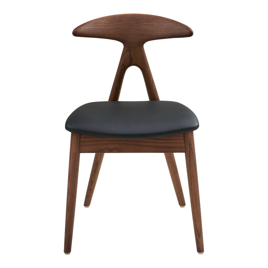 lanuza-spisebordsstol-i-sort-pu-ben-i-mrkebrun-asketr-fra-house-nordic-2 Lanuza Spisebordsstol i Sort PU & Ben i Mørkebrun Asketræ fra House Nordic | B48xL51xH77 cm - Billede 5