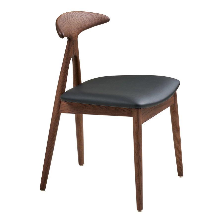 lanuza-spisebordsstol-i-sort-pu-ben-i-mrkebrun-asketr-fra-house-nordic-3 Lanuza Spisebordsstol i Sort PU & Ben i Mørkebrun Asketræ fra House Nordic | B48xL51xH77 cm - Billede 6