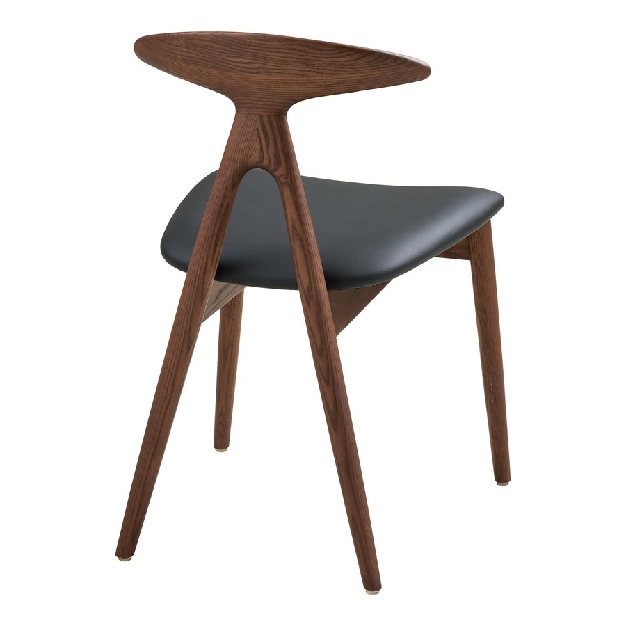 lanuza-spisebordsstol-i-sort-pu-ben-i-mrkebrun-asketr-fra-house-nordic-4 Lanuza Spisebordsstol i Sort PU & Ben i Mørkebrun Asketræ fra House Nordic | B48xL51xH77 cm - Billede 7